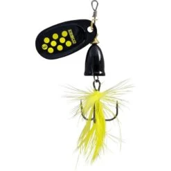 CUILLER TOURNANTE ZEBCO TROPHY Z-VIBE & FLY NOIR JAUNE