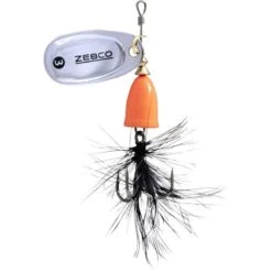 CUILLER TOURNANTE ZEBCO TROPHY Z-VIBE & FLY SILVER ORANGE