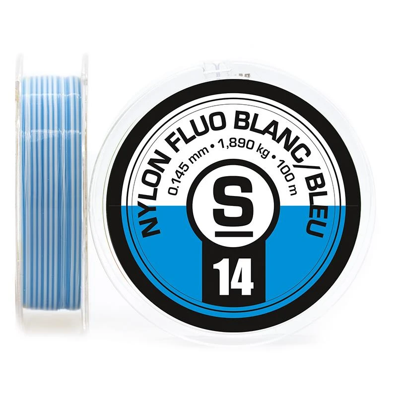NYLON SEMPE FLUO BICOLORE BLANC/BLEU 3 NYLON SEMPE FLUO BICOLORE BLANC/BLEU