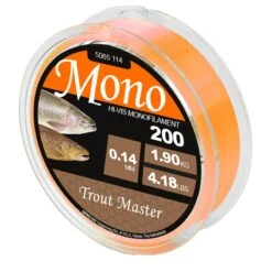 NYLON TROUT MASTER HI-VIS MONO - ORANGE - 200M