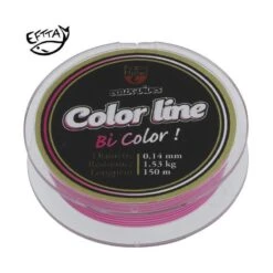 NYLON TRUITE PEZON & MICHEL E.VIVES COLOR LINE 100M - ROSE/BLANC